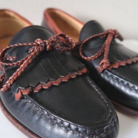 Allen Edmonds Woodstock Loafers Mens Size 9.5 Leather Kiltie - Picture 1 of 8